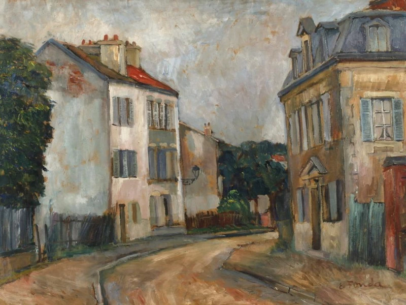 1892-Enrico Fonda - Scena di strada